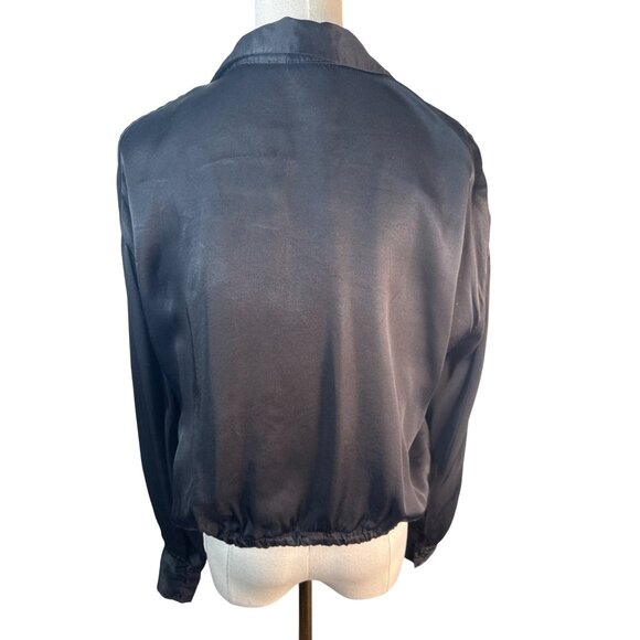 2/$30 ZARA Black XS Button-Up Collared Blouse Viscose - Picture 9 of 15